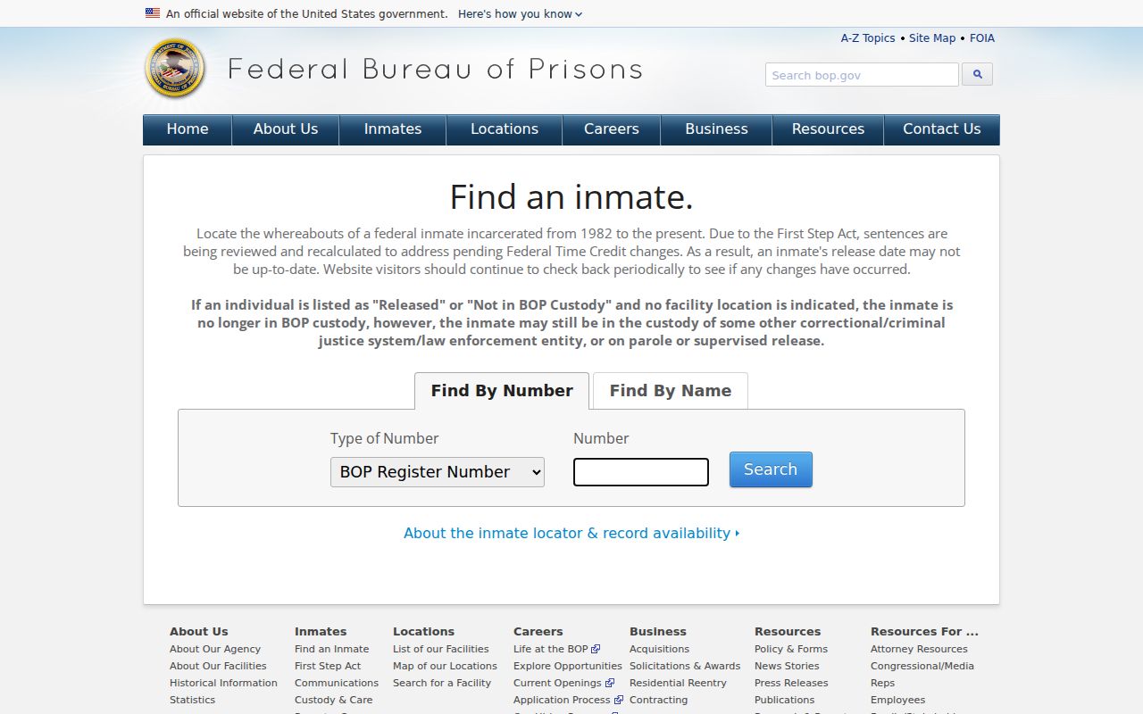 Marion neighbors federal inmate locator limitation