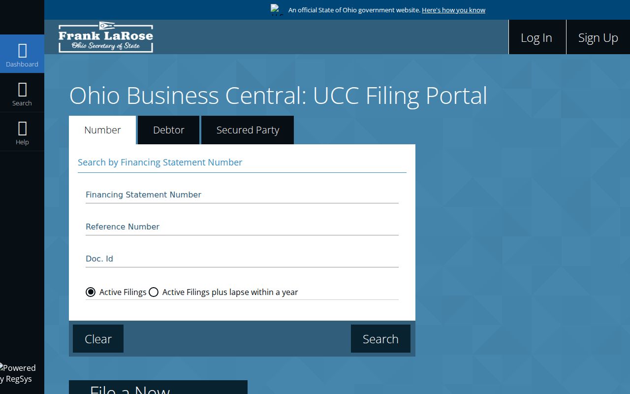 Marion neighbors Ohio UCC business filing search