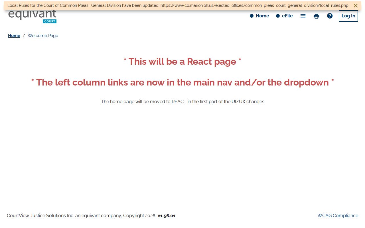 Marion resident lookup Family and Probate eServices entry